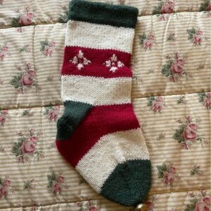 Hand Knit Christmas Stocking